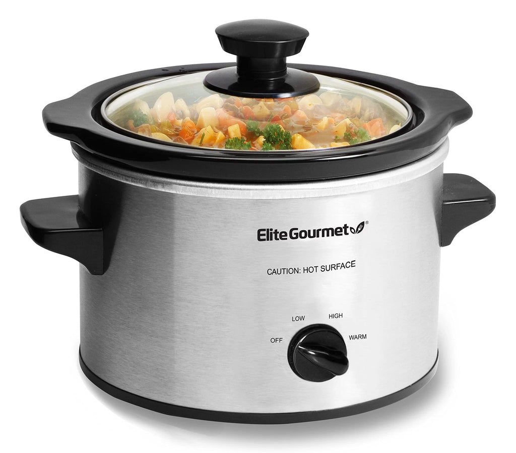 Small Slow Cooker Stainless Steel Crock Pot Mini Kitchen Appliance Portable
