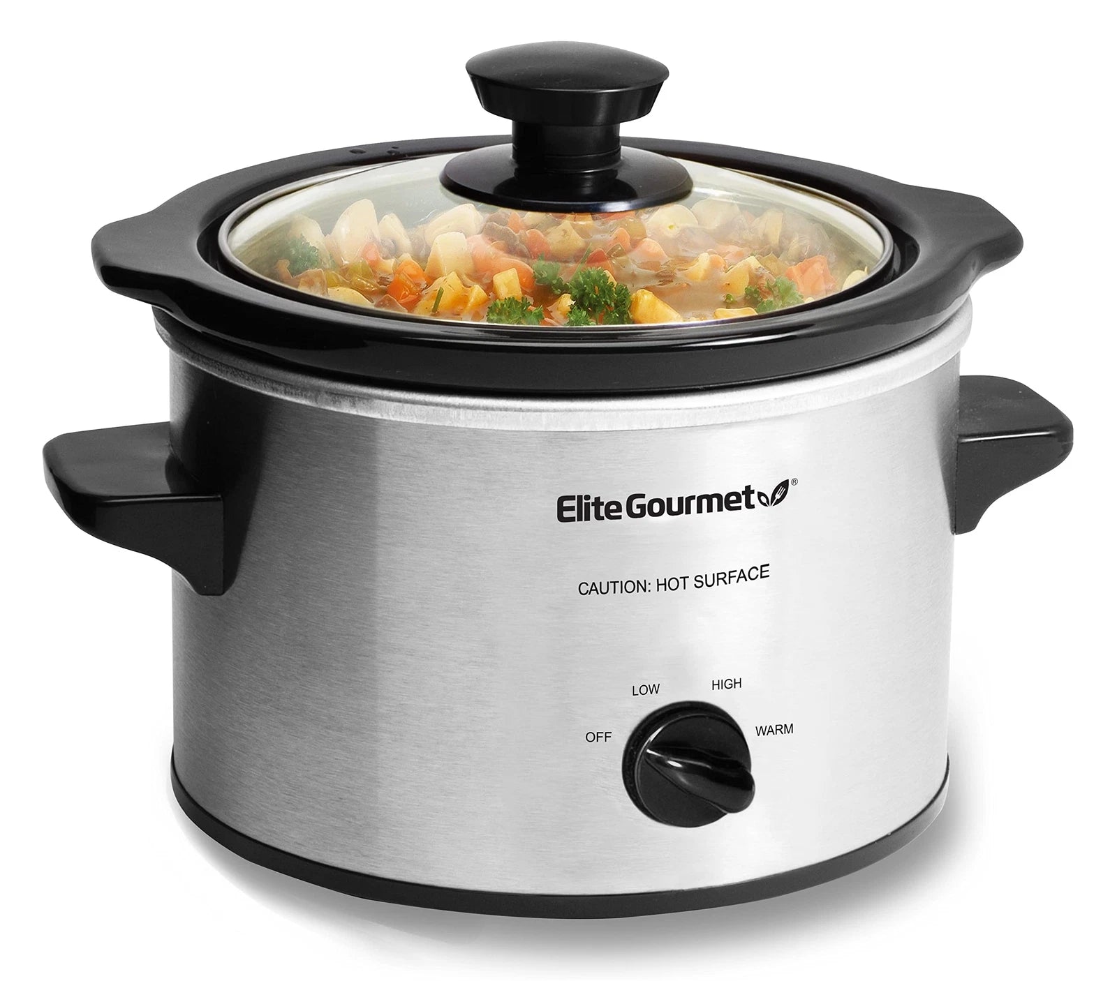 Small Slow Cooker Stainless Steel Crock Pot Mini Kitchen Appliance Portable