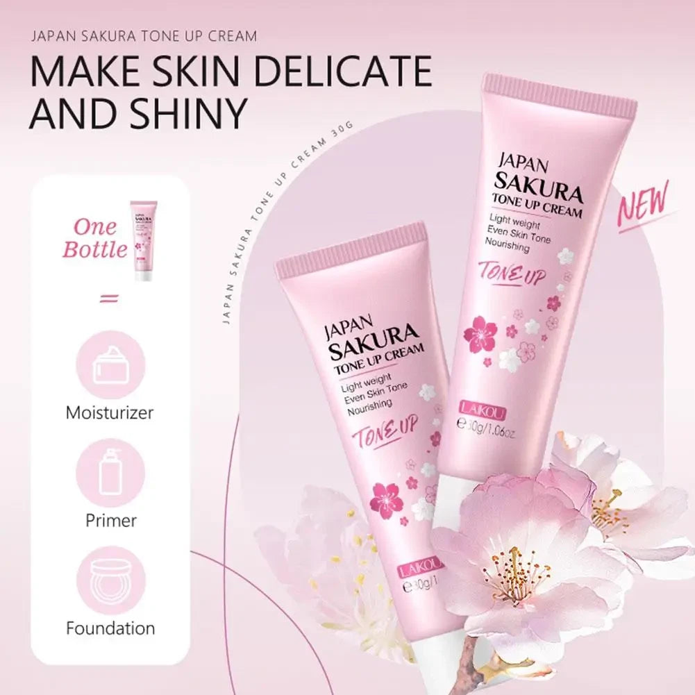6Pcs/Set Sakura Skin Care Sets Face Cream Serum Toner Facial Cleanser Sunscreen