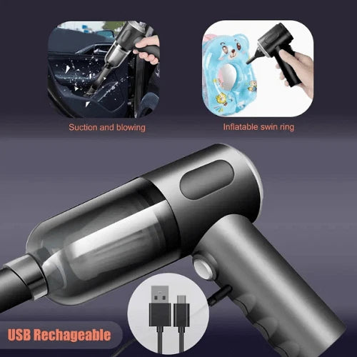 3in1 Mini Portable Wireless Cordless Handheld Air Blower Vacuum Cleaner Home Car
